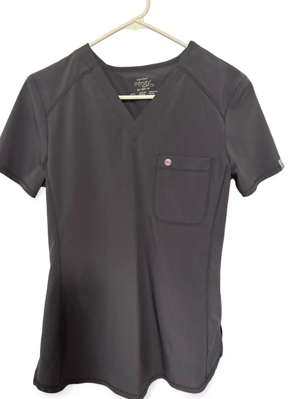Grey Infinity Scrub Top and bottoms